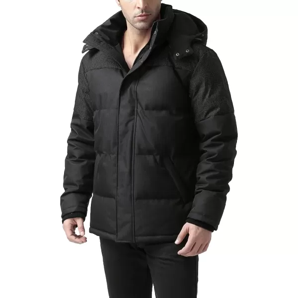 BGSD Men Ethan Waterproof Hooded Down Parka Winter CoatBlack