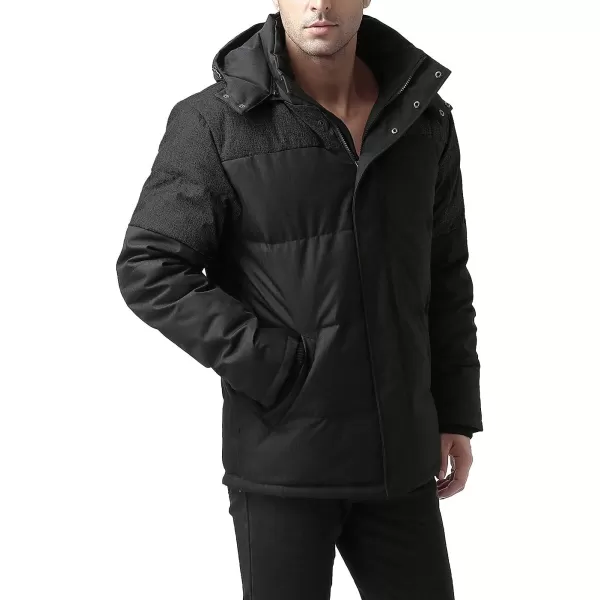 BGSD Men Ethan Waterproof Hooded Down Parka Winter CoatBlack