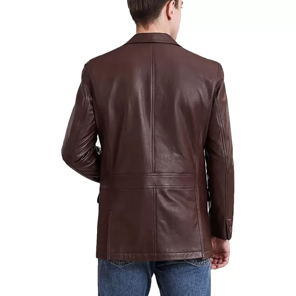 BGSD Men Grant 2Button Leather Blazer Lambskin Sport Coat Jacket Regular Big amp Tall and ShortHazelnut