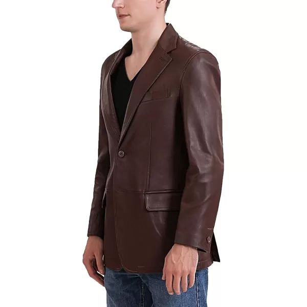 BGSD Men Grant 2Button Leather Blazer Lambskin Sport Coat Jacket Regular Big amp Tall and ShortHazelnut