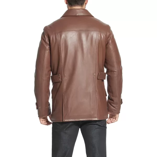 BGSD Men Hunter Lambskin Leather Coat Regular Tall and ShortHazelnut