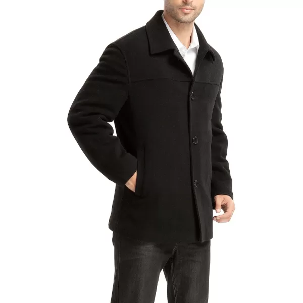 BGSD Men Matthew Wool Blend Car Coat  Regular and Big amp TallBlack