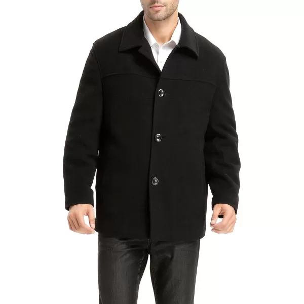 BGSD Men Matthew Wool Blend Car Coat  Regular and Big amp TallBlack