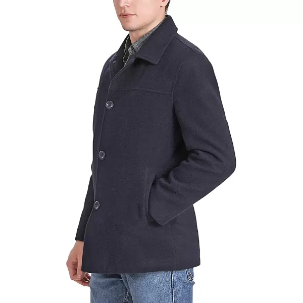 BGSD Men Matthew Wool Blend Car Coat  Regular and Big amp TallNavy