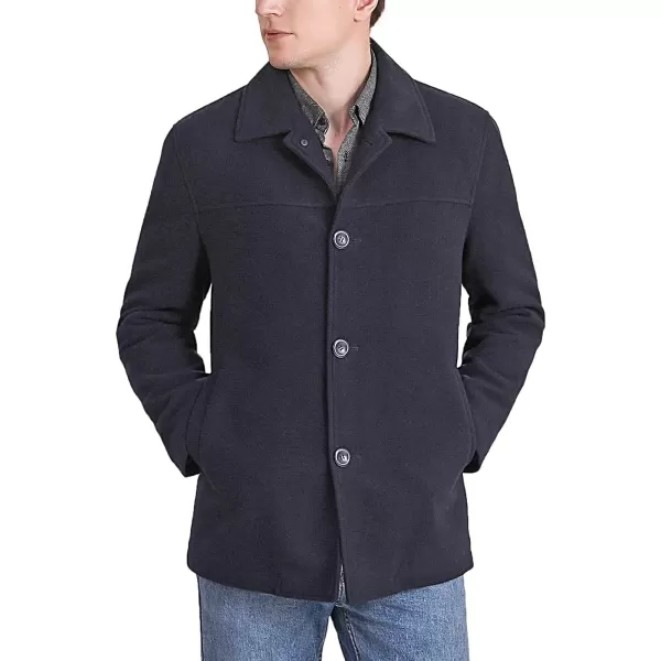 BGSD Men Matthew Wool Blend Car Coat  Regular and Big amp TallNavy