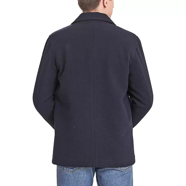 BGSD Men Matthew Wool Blend Car Coat  Regular and Big amp TallNavy