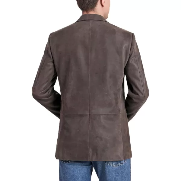 BGSD Men Nathan 2Button Distressed Leather Blazer Cowhide Sport Coat JacketDistressed Brown