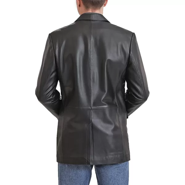 BGSD Men Nicholas 1Button Leather Blazer Lambskin Sport Coat Jacket Regular Big amp Tall and ShortBlack