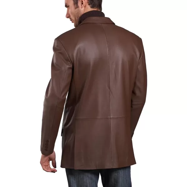 BGSD Men Noah 2Button Leather Blazer Lambskin Sport Coat Jacket Regular Big amp Tall and ShortEspresso