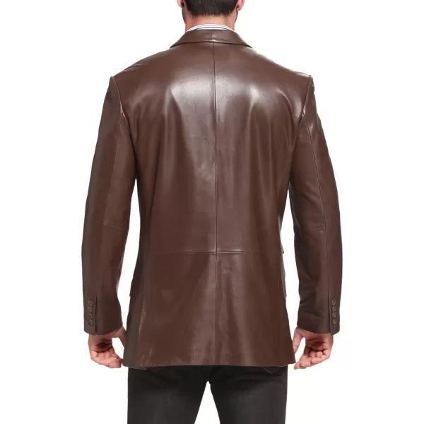 BGSD Men Noah 2Button Leather Blazer Lambskin Sport Coat Jacket Regular Big amp Tall and ShortEspresso