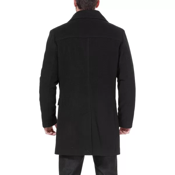 BGSD Men Steven Cashmere Wool Blend Bibbed Walking Coat  Regular and Big amp TallBlack