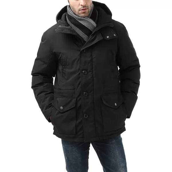 BGSD Men Tommy Hooded Waterproof Down Parka Winter Coat  Regular amp TallBlack