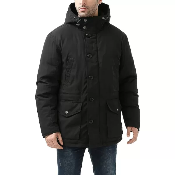 BGSD Men Tommy Hooded Waterproof Down Parka Winter Coat  Regular amp TallBlack