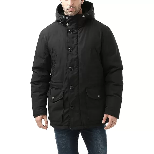 BGSD Men Tommy Hooded Waterproof Down Parka Winter Coat  Regular amp TallBlack