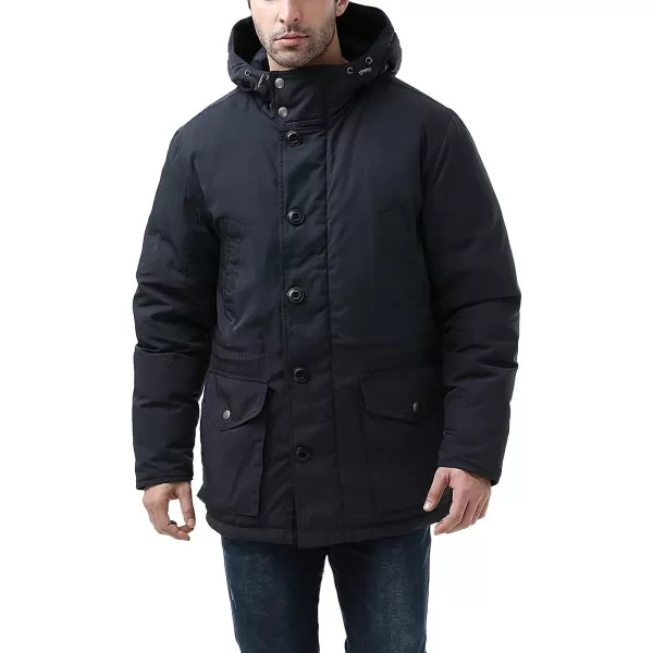 BGSD Men Tommy Hooded Waterproof Down Parka Winter Coat  Regular amp TallNavy