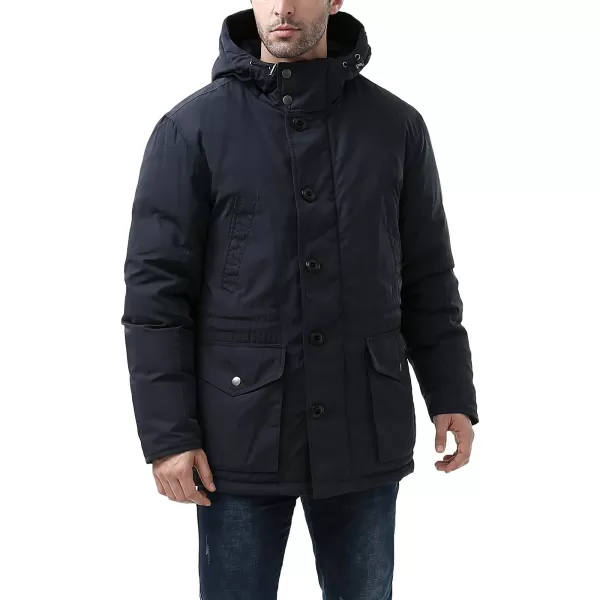 BGSD Men Tommy Hooded Waterproof Down Parka Winter Coat  Regular amp TallNavy