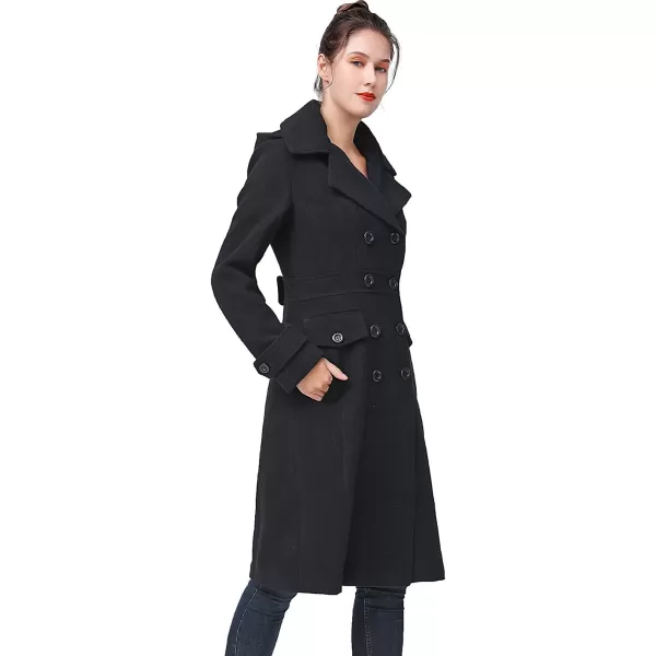 BGSD Women Ady Wool Pea Coat Regular amp Plus Size amp PetiteBlack