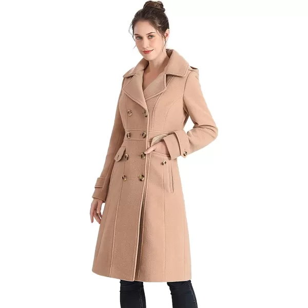 BGSD Women Ady Wool Pea Coat Regular amp Plus Size amp PetiteCamel
