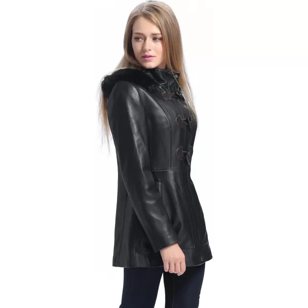 BGSD Women Amanda Lambskin Leather Coat Regular amp Plus Size amp PetiteBlack