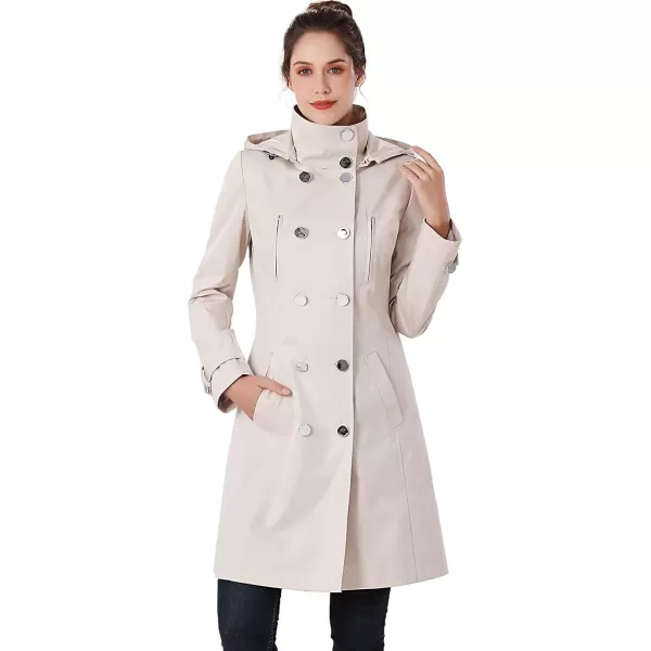 BGSD Women Amari Waterproof Hooded Trench Coat  Regular amp Plus SizeBiscuit