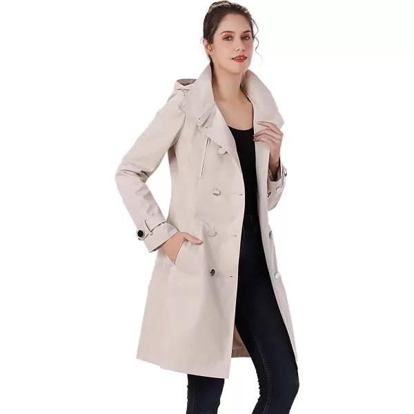 BGSD Women Amari Waterproof Hooded Trench Coat  Regular amp Plus SizeBiscuit