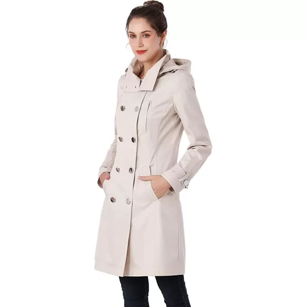 BGSD Women Amari Waterproof Hooded Trench Coat  Regular amp Plus SizeBiscuit