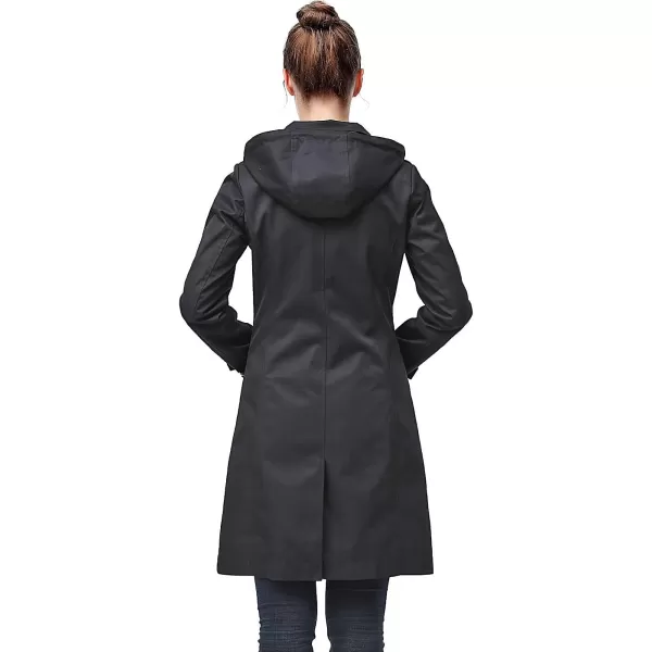 BGSD Women Amari Waterproof Hooded Trench Coat  Regular amp Plus SizeBlack