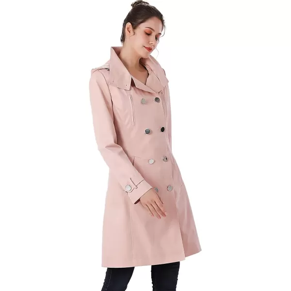 BGSD Women Amari Waterproof Hooded Trench Coat  Regular amp Plus SizeBlush