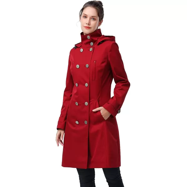 BGSD Women Amari Waterproof Hooded Trench Coat  Regular amp Plus SizeRed