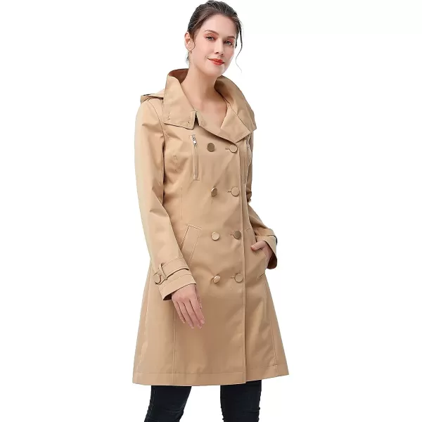 BGSD Women Amari Waterproof Hooded Trench Coat  Regular amp Plus SizeTan