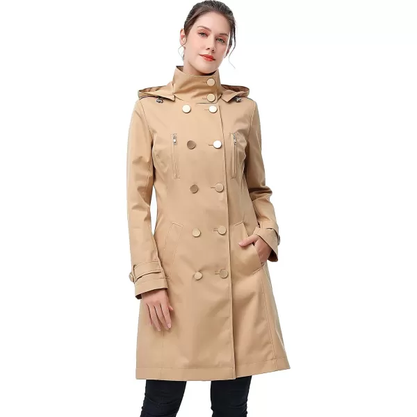 BGSD Women Amari Waterproof Hooded Trench Coat  Regular amp Plus SizeTan