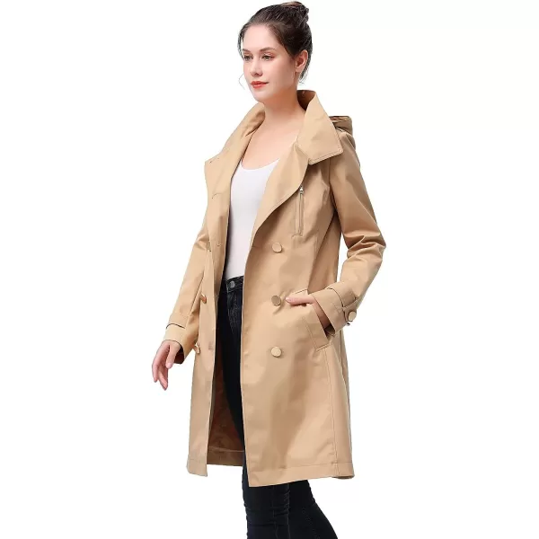 BGSD Women Amari Waterproof Hooded Trench Coat  Regular amp Plus SizeTan