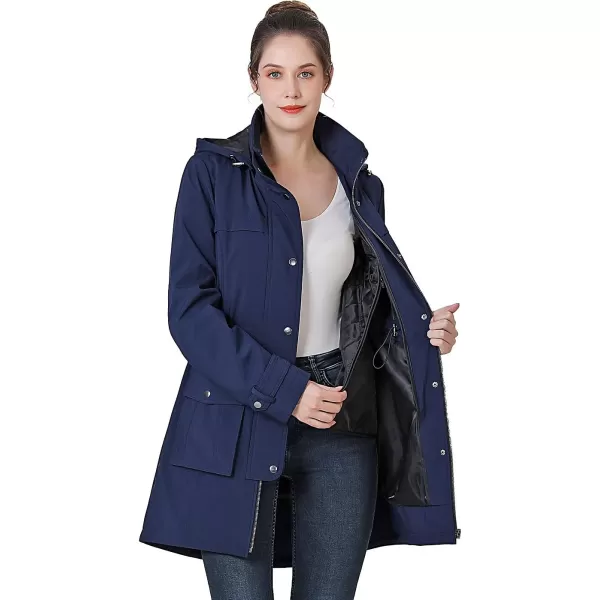 BGSD Women Amelia Waterproof Hooded Parka Coat with Removable Liner  Regular amp Plus SizeNavy