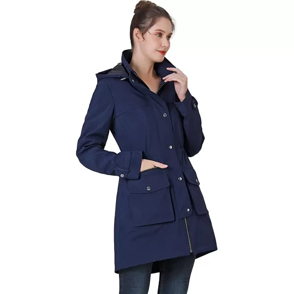 BGSD Women Amelia Waterproof Hooded Parka Coat with Removable Liner  Regular amp Plus SizeNavy