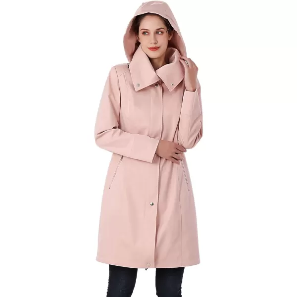 BGSD Women Anais Waterproof Hooded Rain Jacket Ourdoor Windbreaker Parka Coat  Regular amp Plus SizeBlush