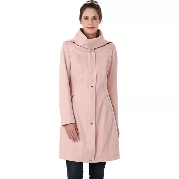 BGSD Women Anais Waterproof Hooded Rain Jacket Ourdoor Windbreaker Parka Coat  Regular amp Plus SizeBlush