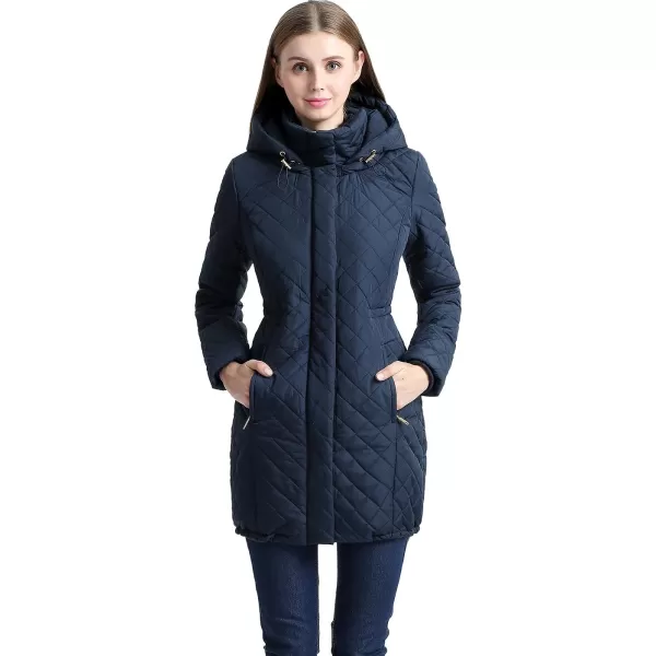 BGSD Women Angela Waterproof Quilted Parka Coat Novelty Winter Jacket  Regular amp Plus SizeNavy