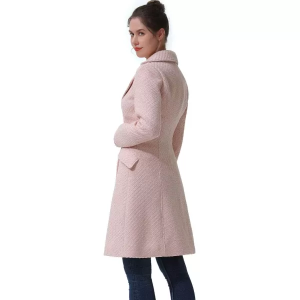 BGSD Women Ann Fit amp Flare Boucle Wool Coat Regular amp Plus Size amp PetiteBlush