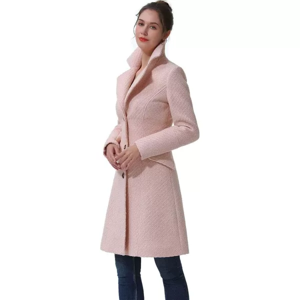 BGSD Women Ann Fit amp Flare Boucle Wool Coat Regular amp Plus Size amp PetiteBlush