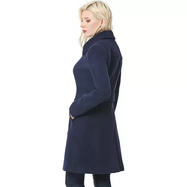 BGSD Women Anna Wool Walking Coat Regular amp Plus Size amp PetiteNavy