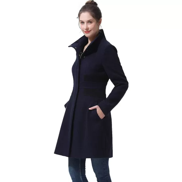 BGSD Women Ari Fit amp Flare Wool Coat Regular amp Plus Size amp PetiteBlack