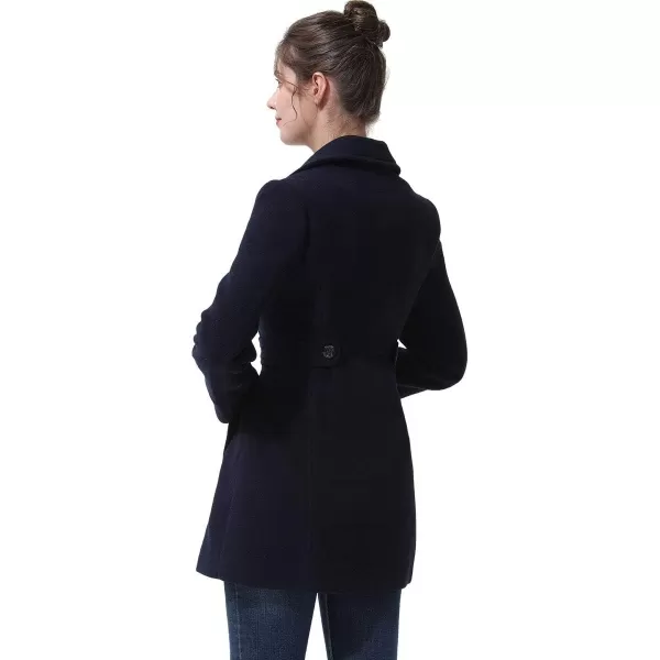 BGSD Women Ayu Wool Pea Coat Regular amp Plus Size amp PetiteBlack