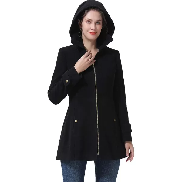 BGSD Women Bao Hooded Wool Coat Regular amp Plus Size amp PetiteBlack