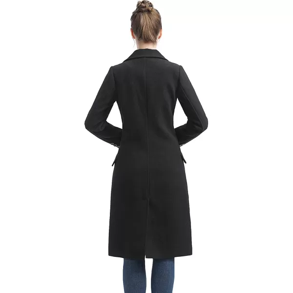 BGSD Women Bri Long Wool Pea Coat Regular amp Plus Size amp PetiteBlack