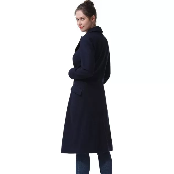 BGSD Women Bri Long Wool Pea Coat Regular amp Plus Size amp PetiteNavy