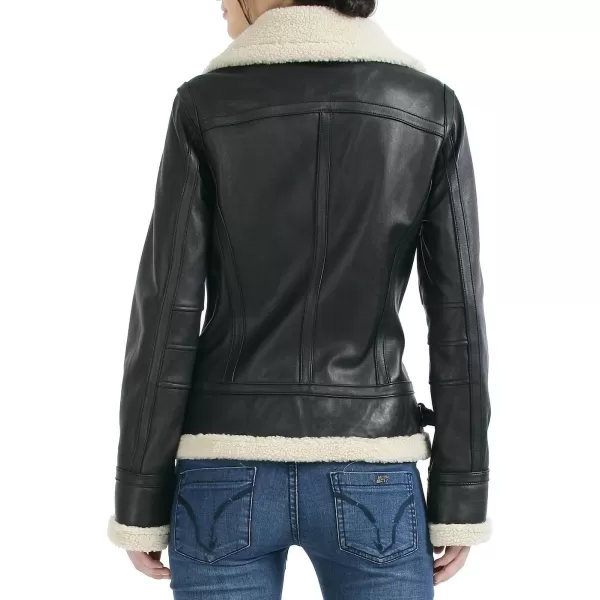 BGSD Women Brittany Lambskin Leather Jacket Regular amp Plus Size amp PetiteBlack