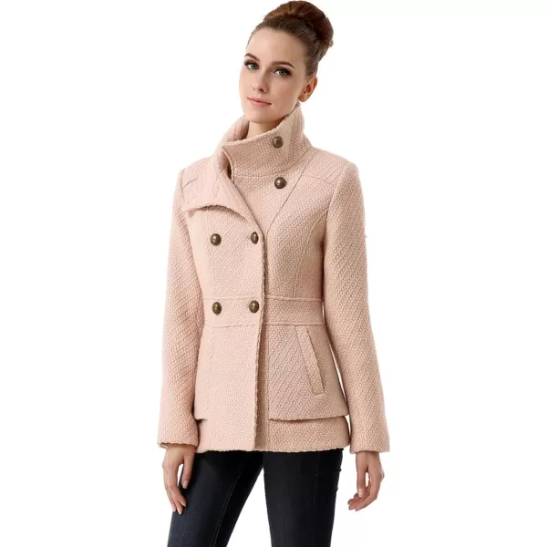 BGSD Women Cheri Wool Boucle CoatBlush