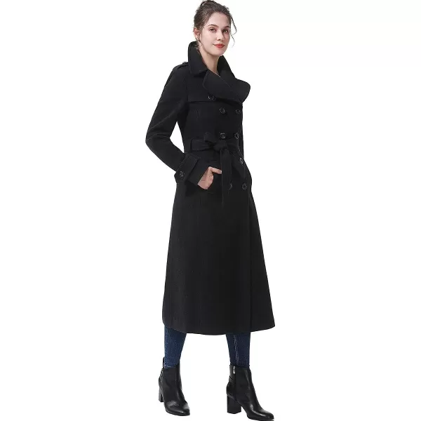 BGSD Women Dee Full Length Long Wool Trench Coat Regular amp Plus Size amp PetiteBlack