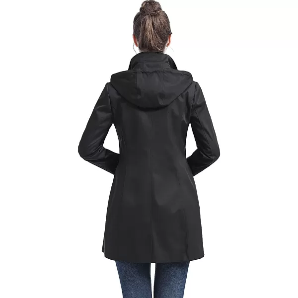 BGSD Women Easton Waterproof Hooded Anorak Rain Jacket  Regular amp Plus SizeBlack