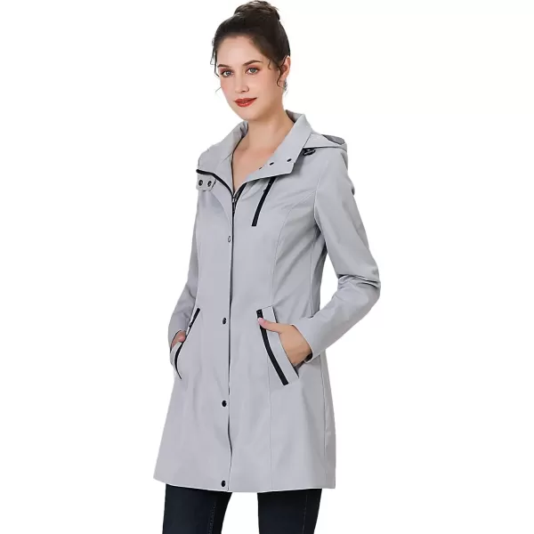 BGSD Women Easton Waterproof Hooded Anorak Rain Jacket  Regular amp Plus SizeGray